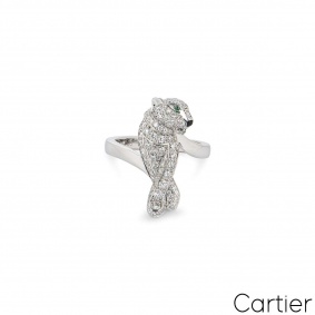 Cartier White Gold Diamond Panthere De Cartier Ring